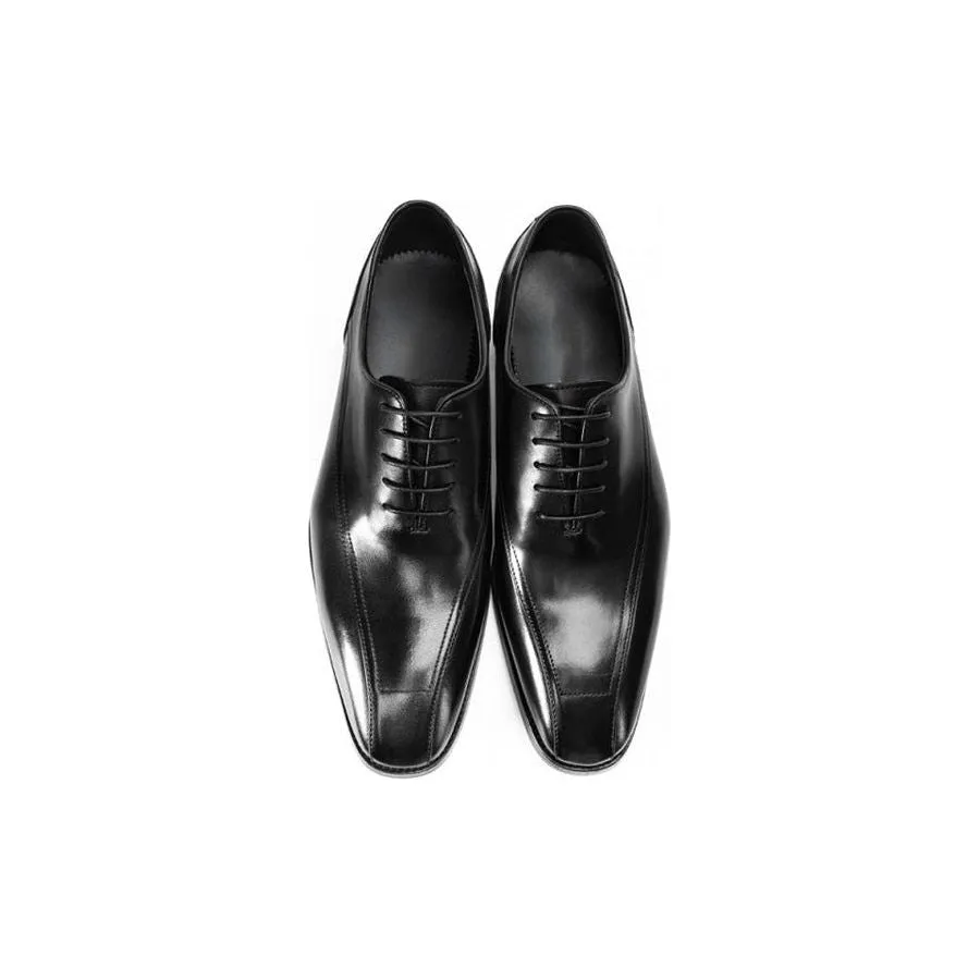 LuxeLace Exotic Brogue Leather Lace-Up Shoes