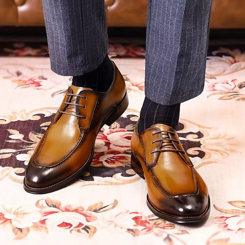 LuxeLeather Sleek Derby Shoes