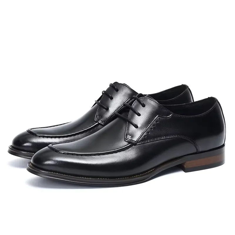 LuxeLeather Sleek Derby Shoes