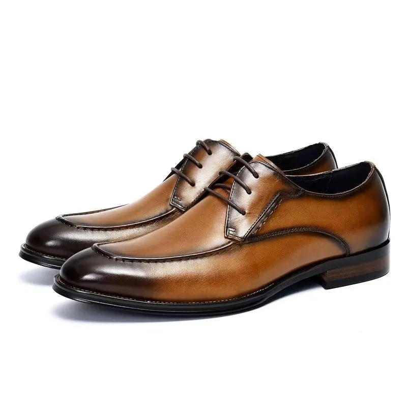 LuxeLeather Sleek Derby Shoes