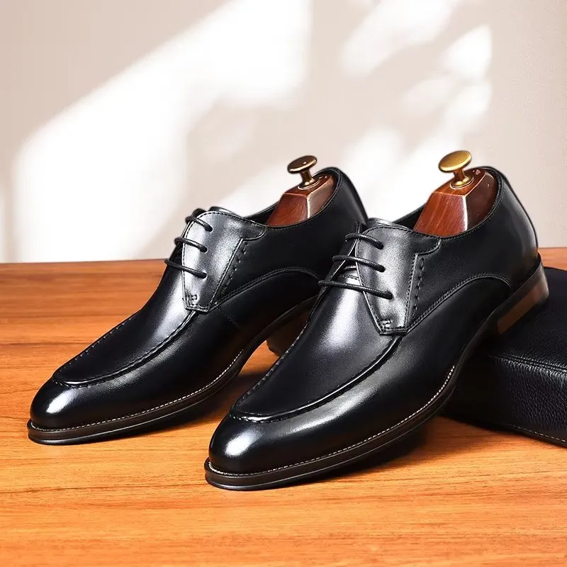 LuxeLeather Sleek Derby Shoes