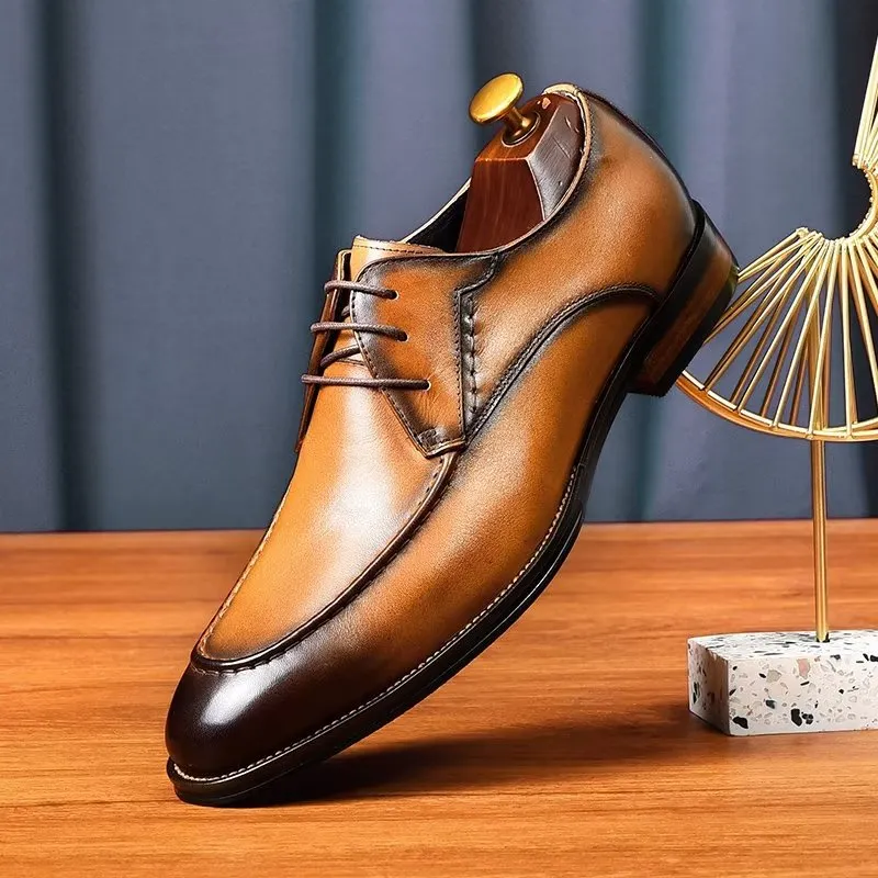 LuxeLeather Sleek Derby Shoes