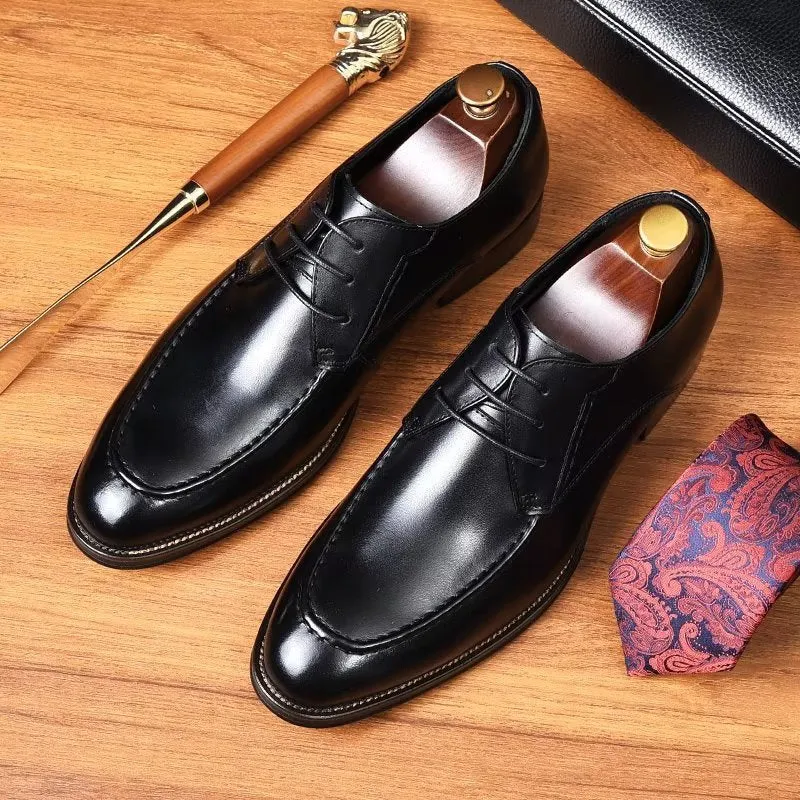 LuxeLeather Sleek Derby Shoes