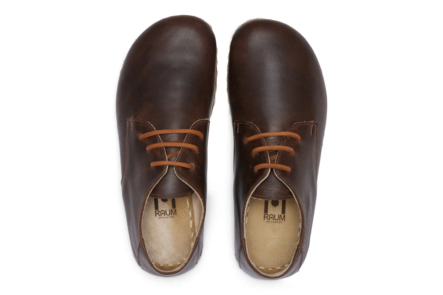 Men's Barefoot Grounding Lace Up Shoe / Coffee by Raum