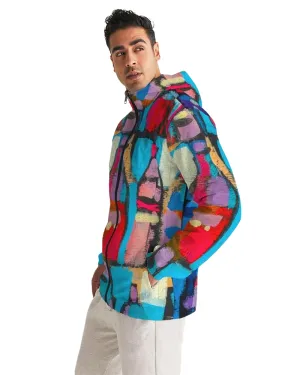 Mens Hooded Windbreaker - Multicolor Casual/Sports Water Resistant Jacket - J7N50X