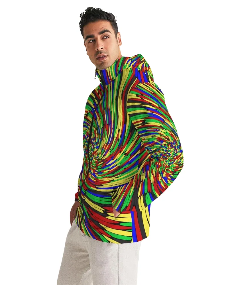 Mens Hooded Windbreaker - Multicolor Casual/Sports Water Resistant Jacket - JL0I0X