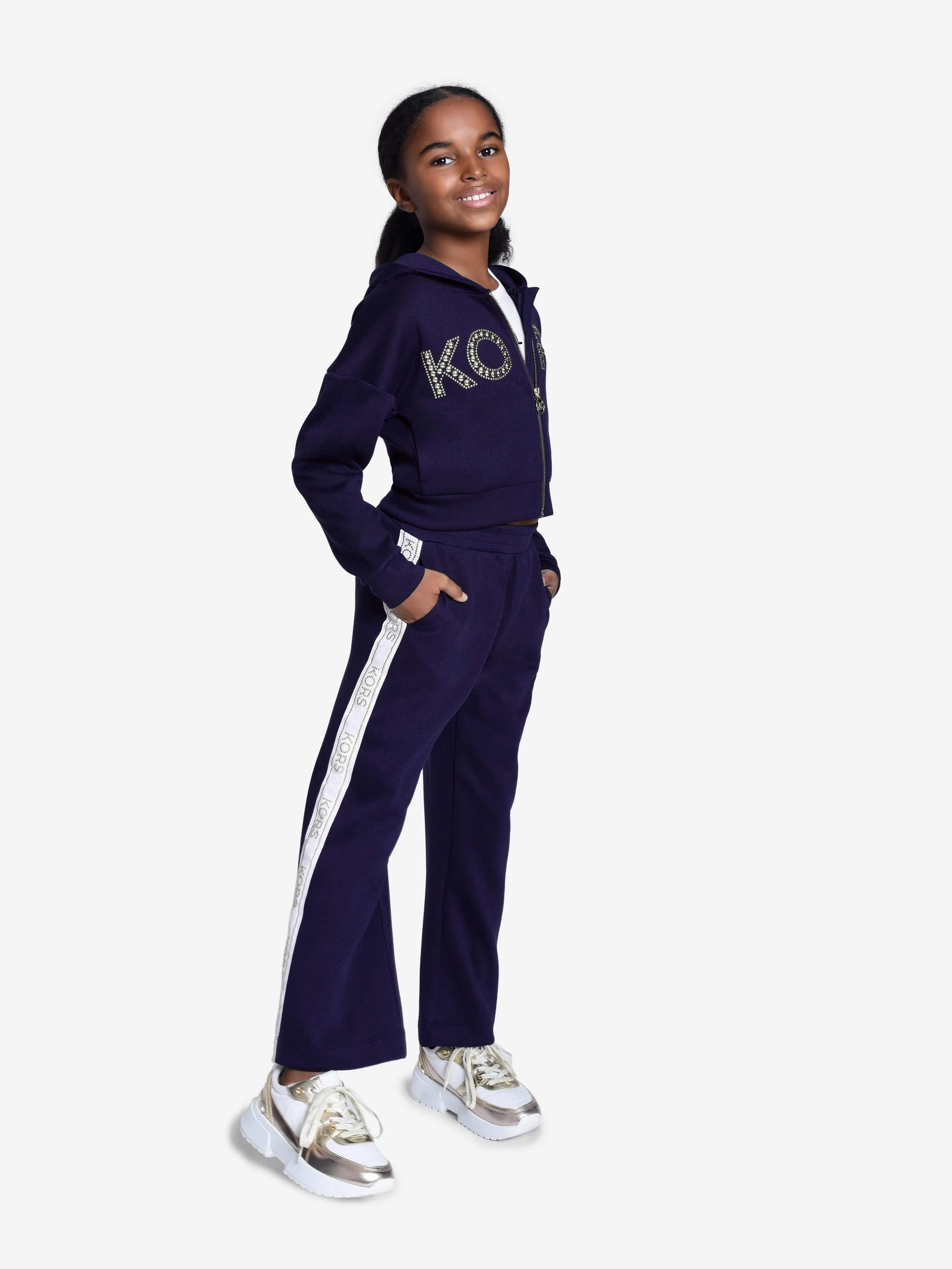 Michael Kors Girls Milano Joggers in Navy