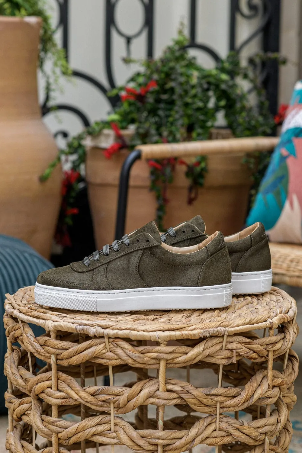 Montalcino Vegan Suede Unisex Sneakers | Khaki