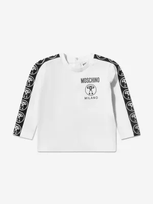 Moschino Baby Long Sleeve Milano Logo T-Shirt