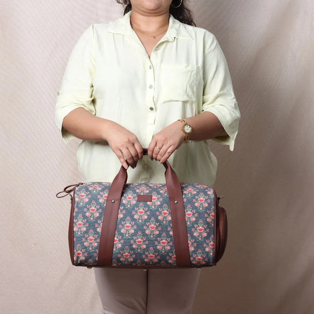 Mughal Garden Print Medium Duffel Bag