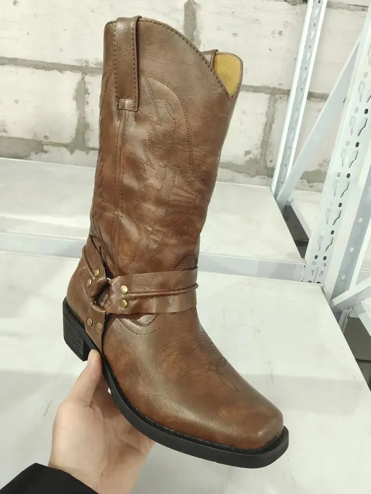 New Men's Western Cowboy Boots