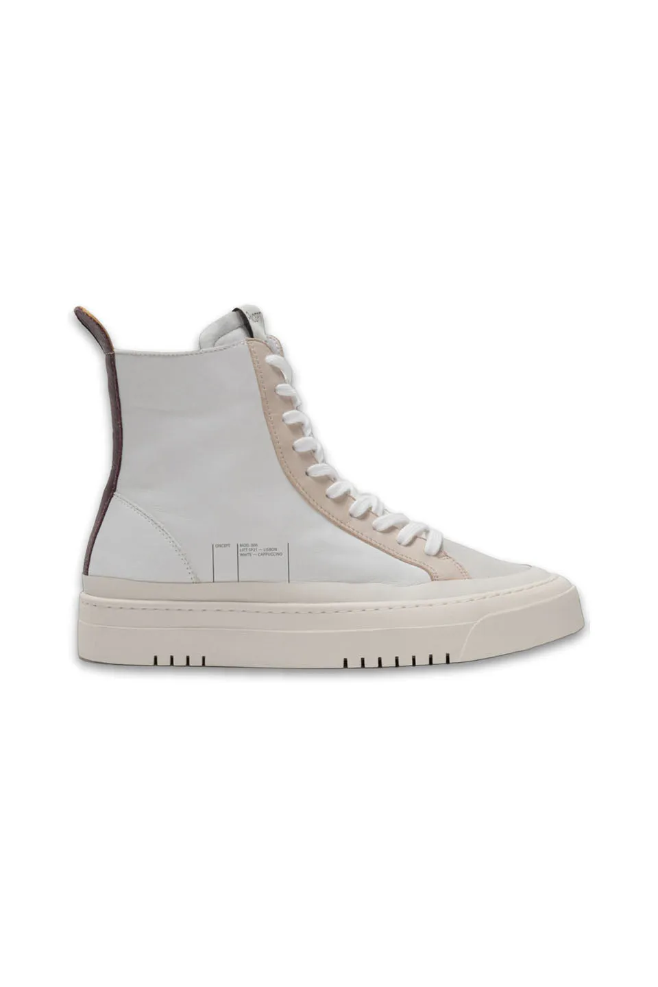 Oncept Lisbon Sneaker In White Cloud/Cappuccino