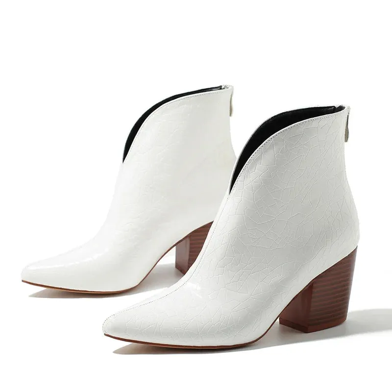 Pre Order:  Square Chunky Low Heel Ankle Boots