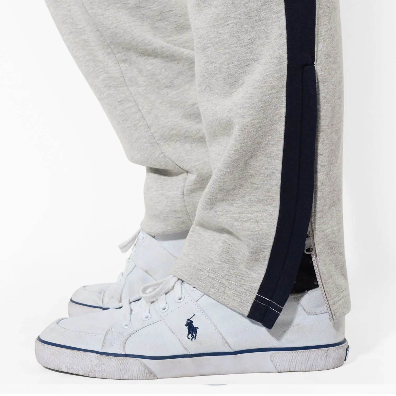 Ralph Lauren Striped Fleece Sweatpant Jogging Bottoms - Metro Heather