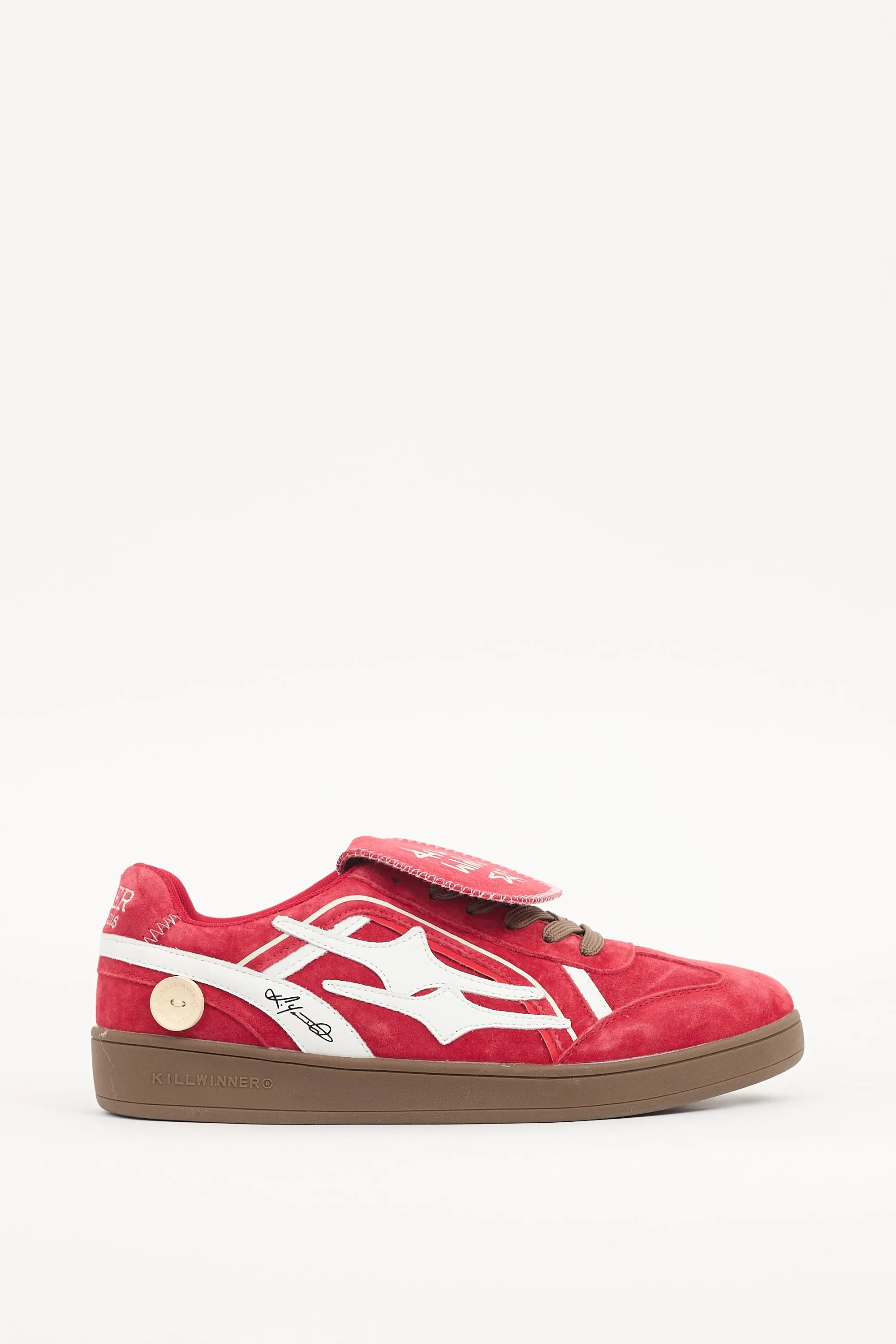 Red Suede Retro Training Sneaker