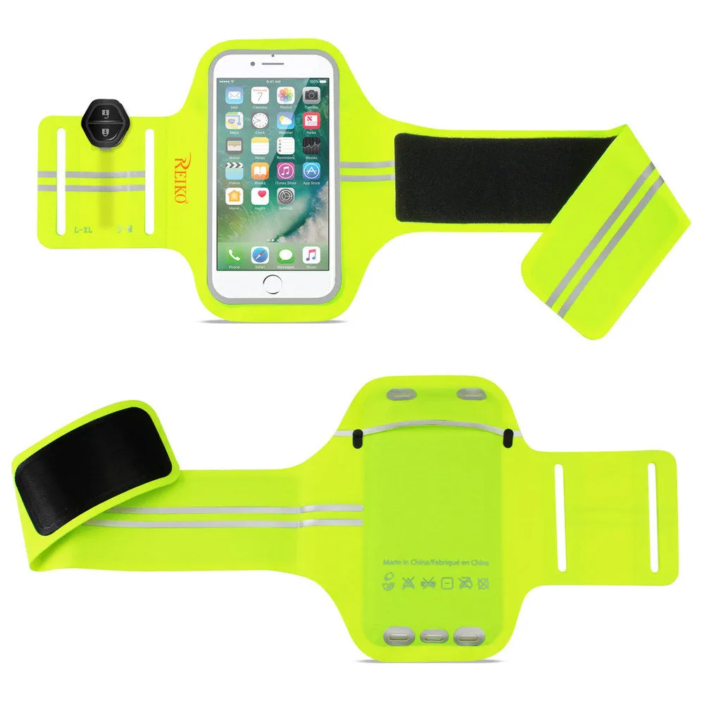 Reiko REIKO RUNNING SPORTS ARMBAND FOR IPHONE 7/ 6/ 6S OR 5 INCHES DEVICE IN GREEN (5x5 INCHES)