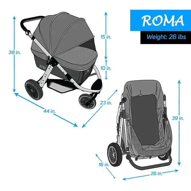 Roma Jogging Pet Stroller (up to 50 lbs)