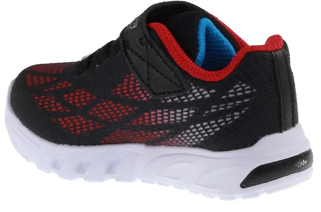 Skechers Trainers Infants Flex Glow Elite Vorlo Black Red Blue