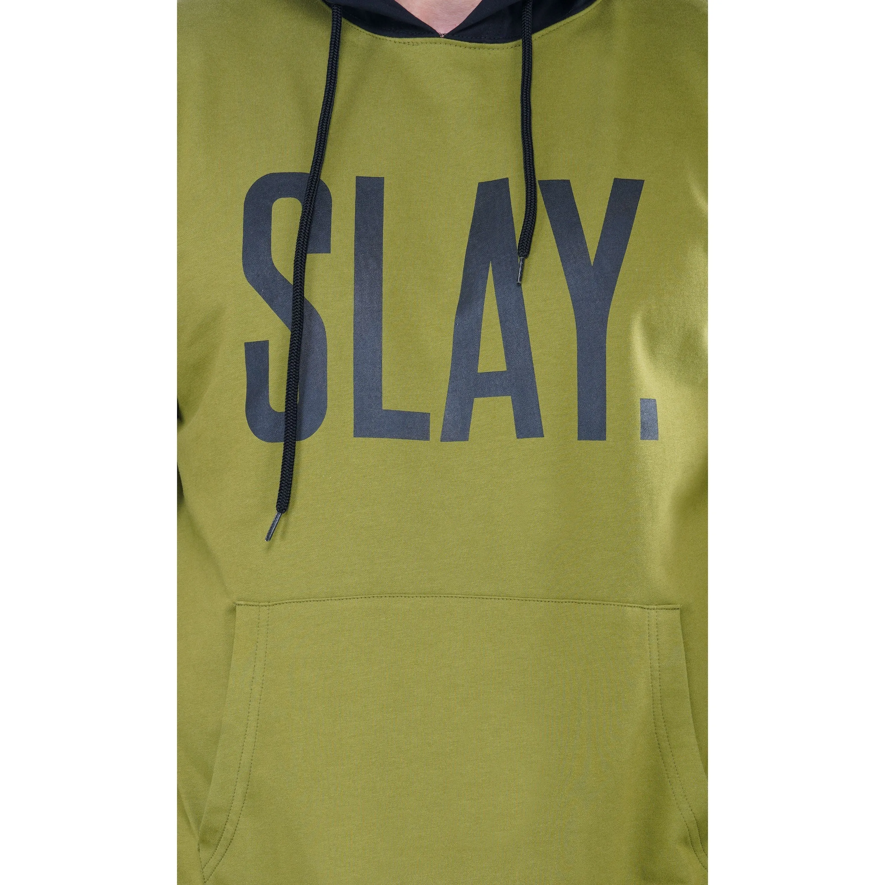 SLAY. Classic Men's Colorblock Olive Green & Black Tracksuit