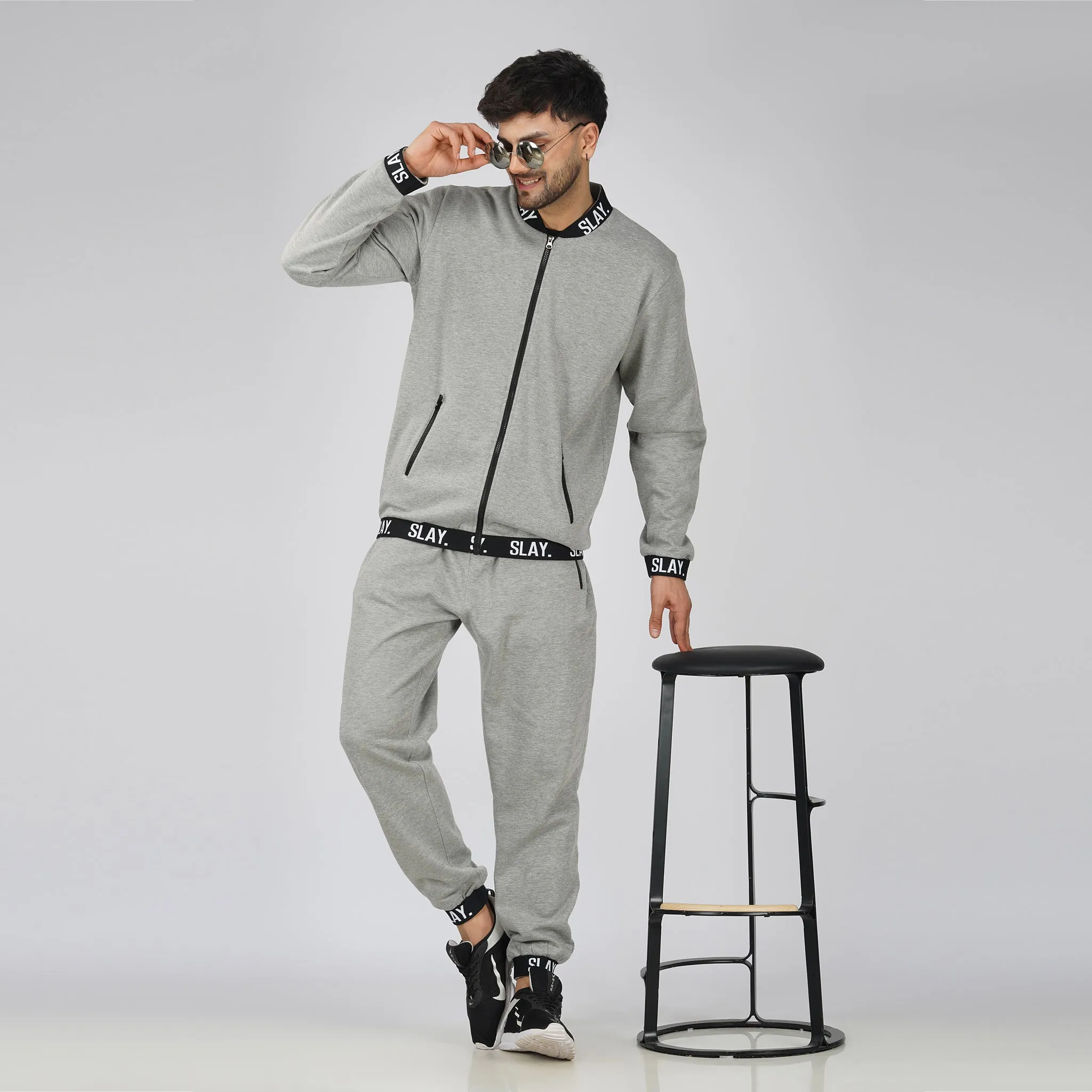 SLAY. Classic Men's Limited Edition Grey Tracksuit