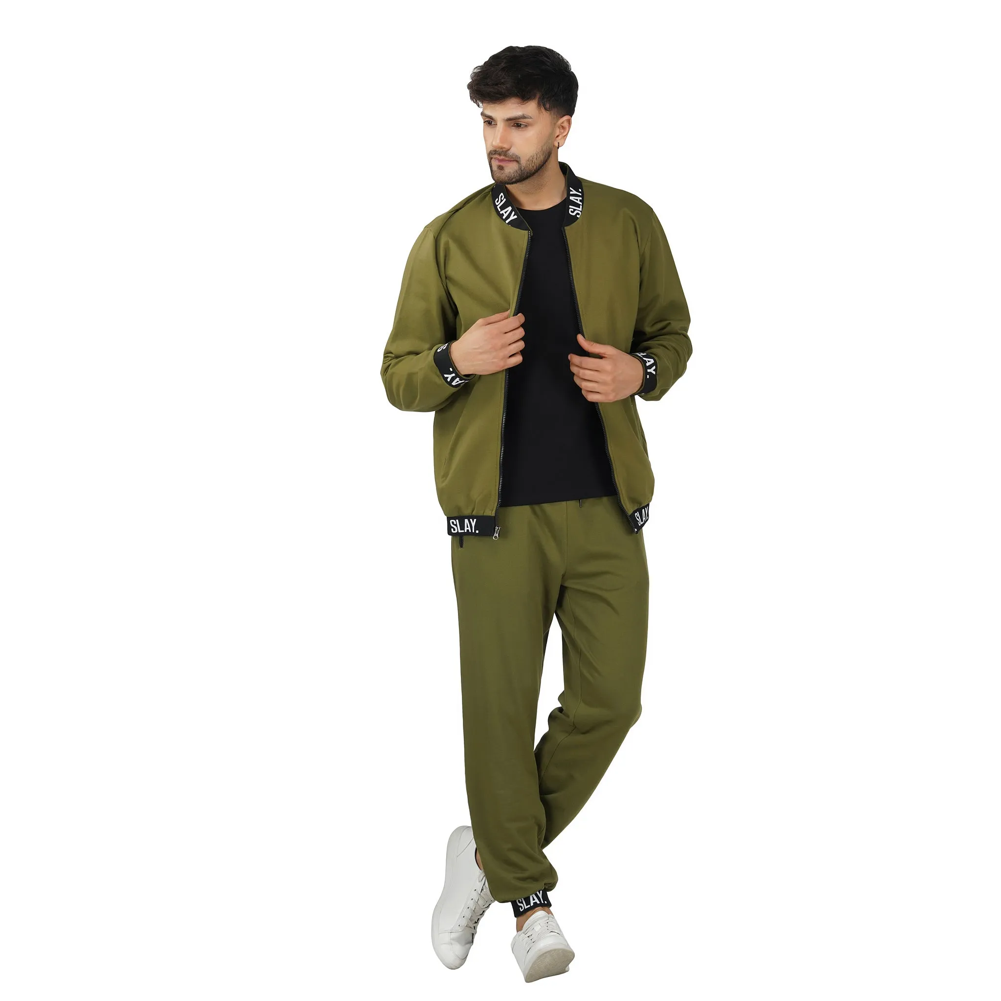 SLAY. Classic Men's Limited Edition Olive Green Tracksuit