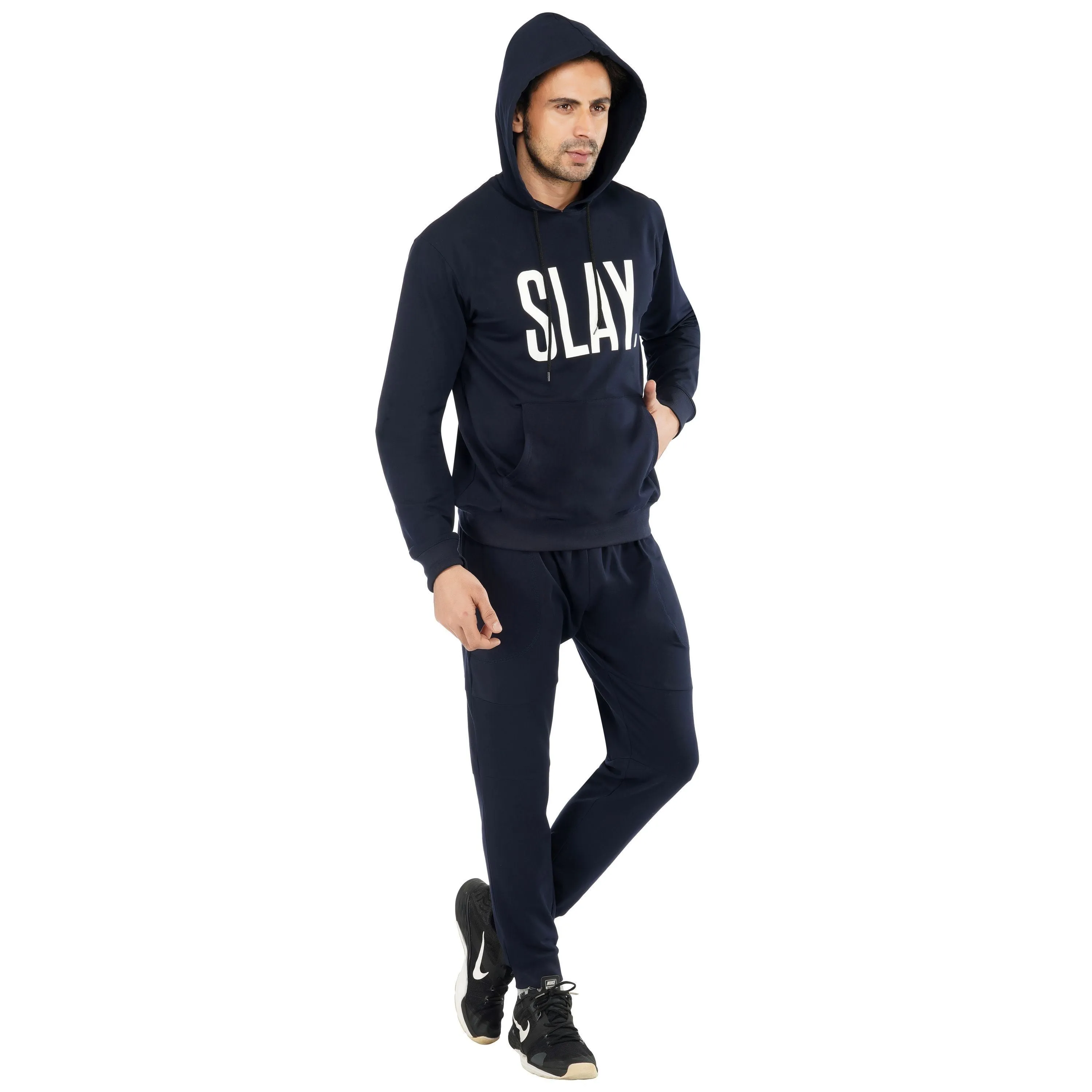 SLAY. Classic Men's Navy Blue Tracksuit