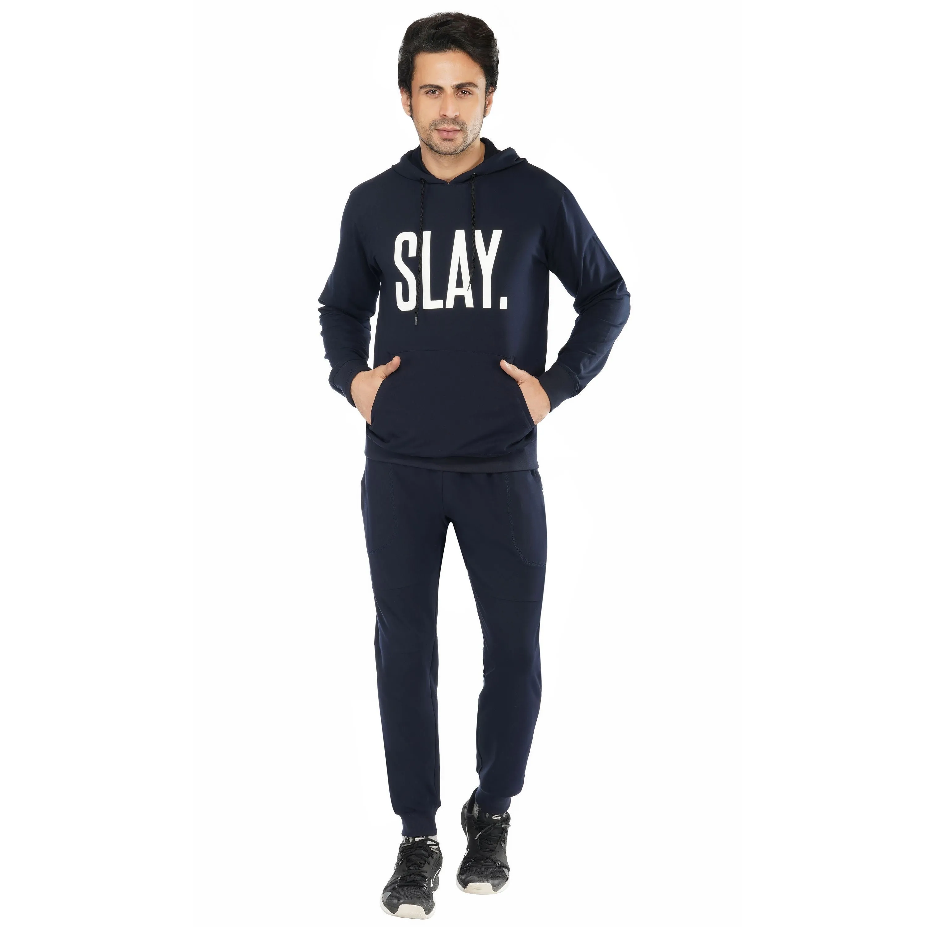 SLAY. Classic Men's Navy Blue Tracksuit