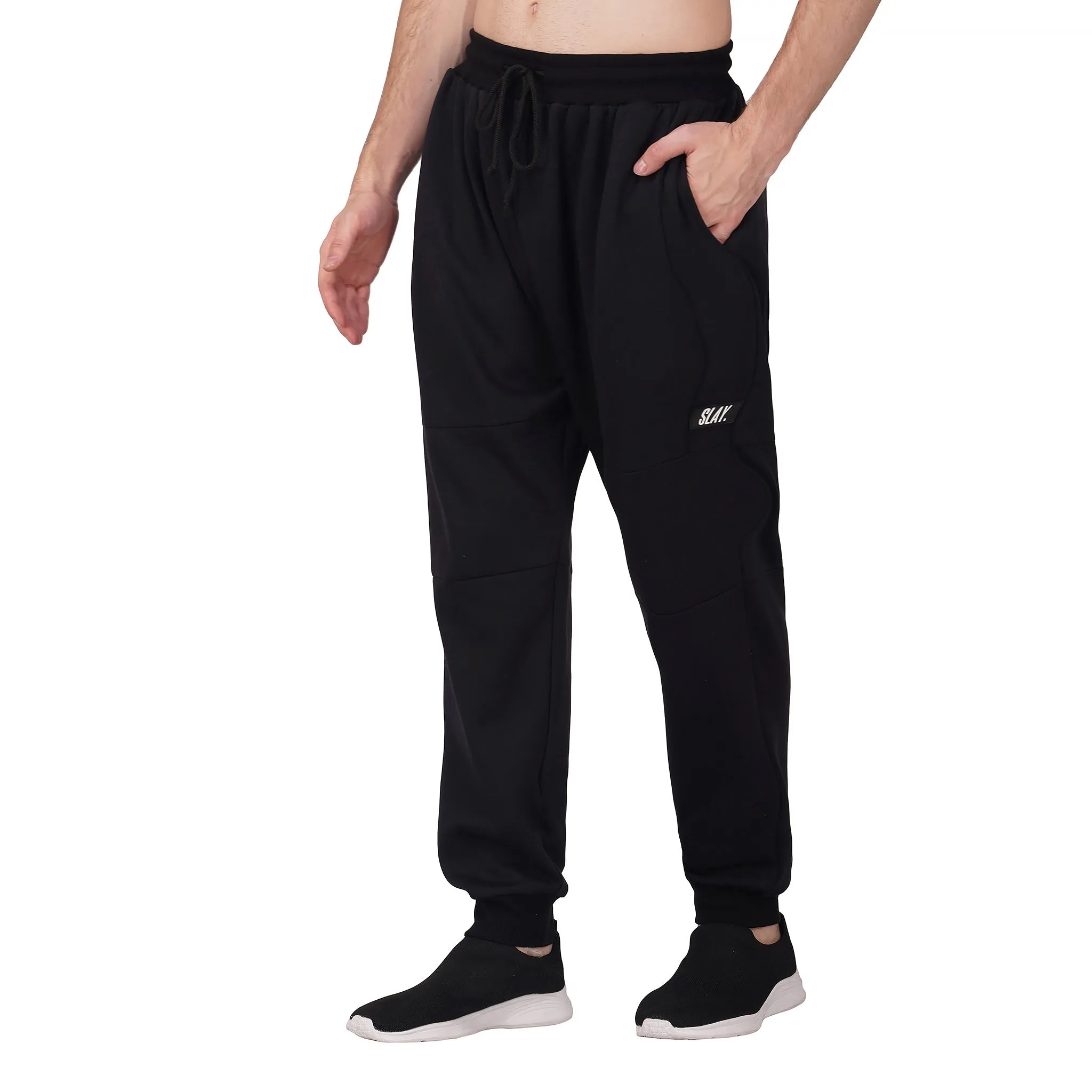 SLAY. Men's Black Oversized Drop Shoulder Hoodie & Joggers Co-ord Set