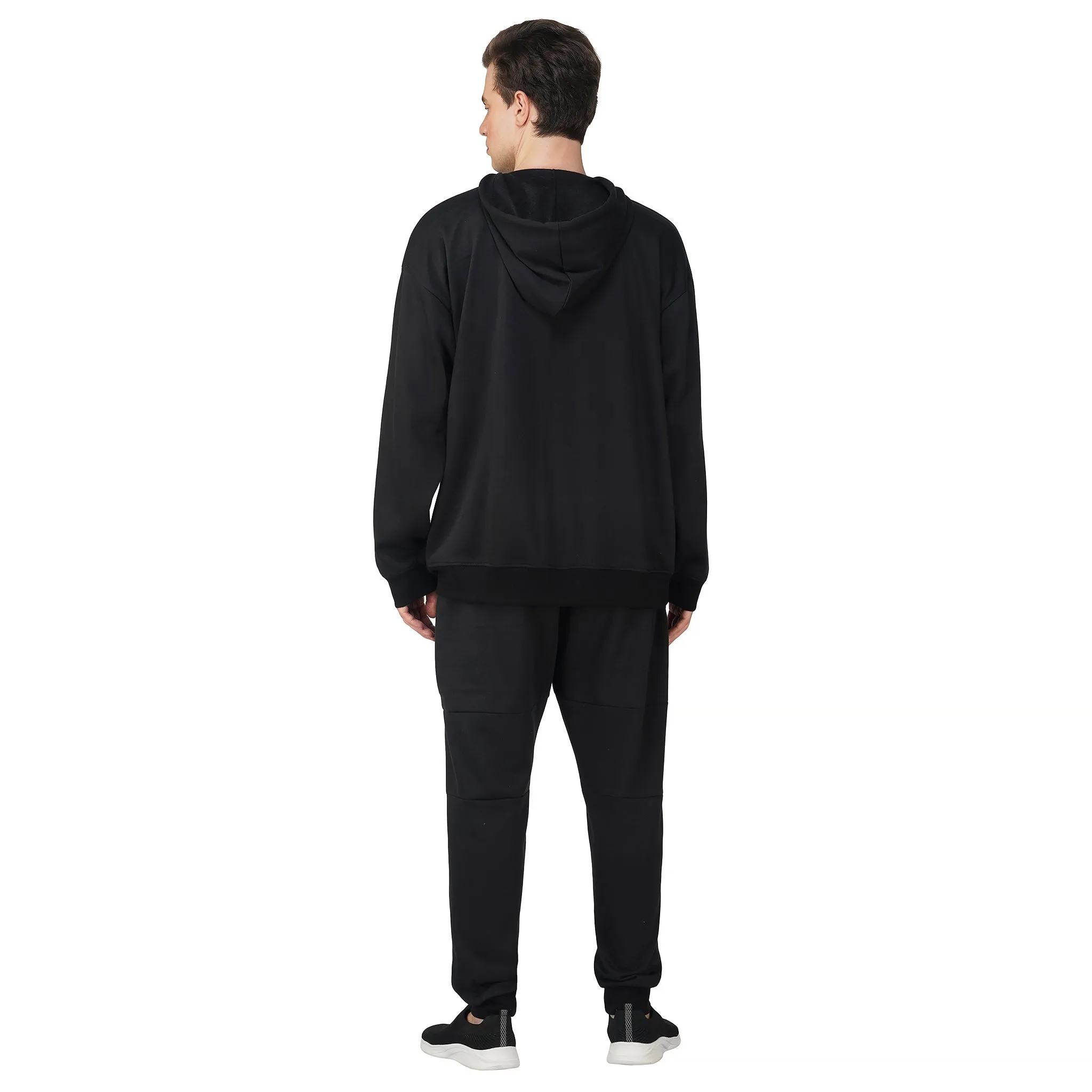 SLAY. Men's Black Oversized Drop Shoulder Hoodie & Joggers Co-ord Set