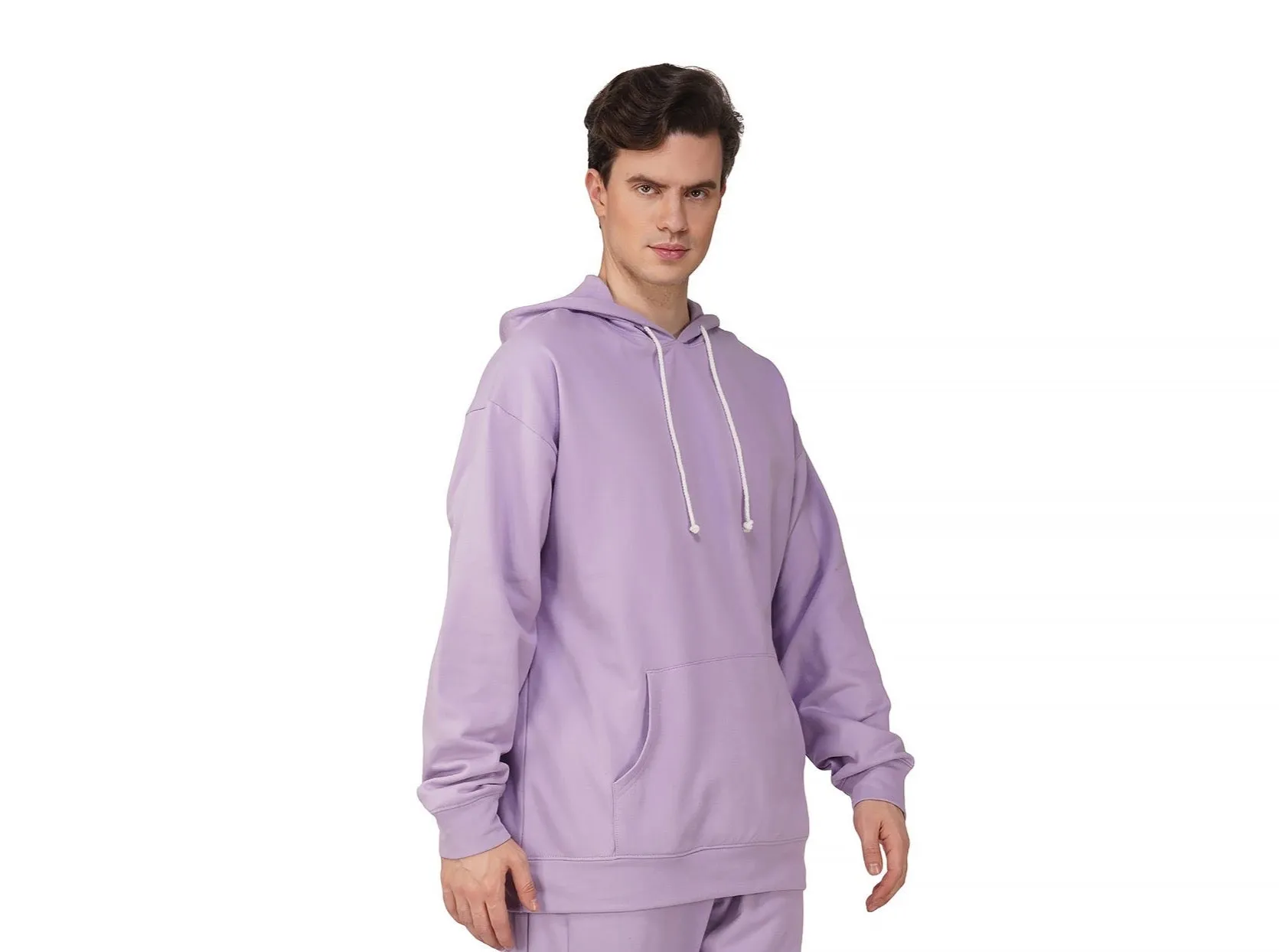 SLAY. Men's Lavender Oversized Drop Shoulder Hoodie