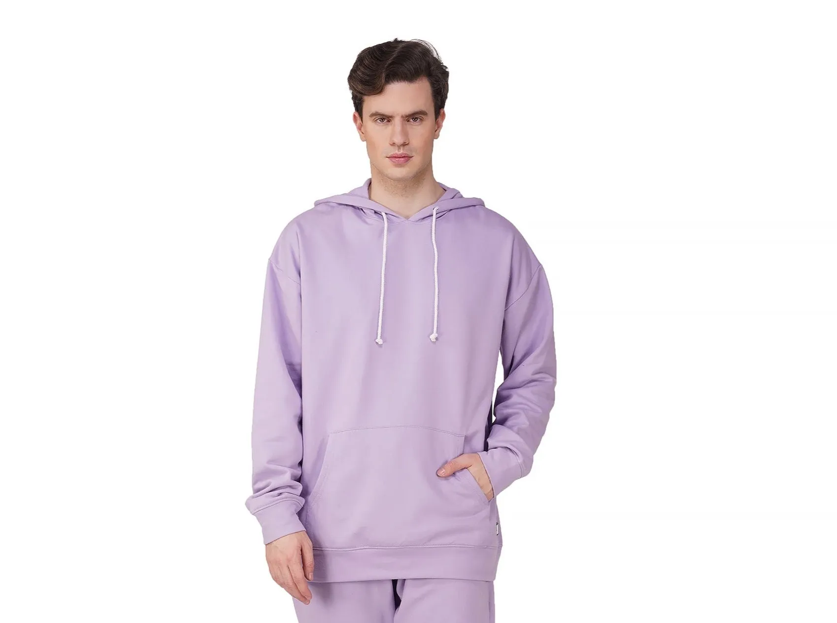 SLAY. Men's Lavender Oversized Drop Shoulder Hoodie