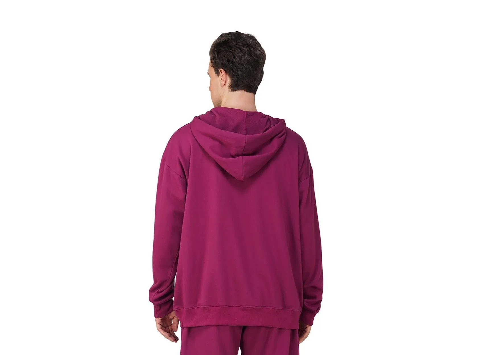 SLAY. Men's Magenta Oversized Drop Shoulder Hoodie