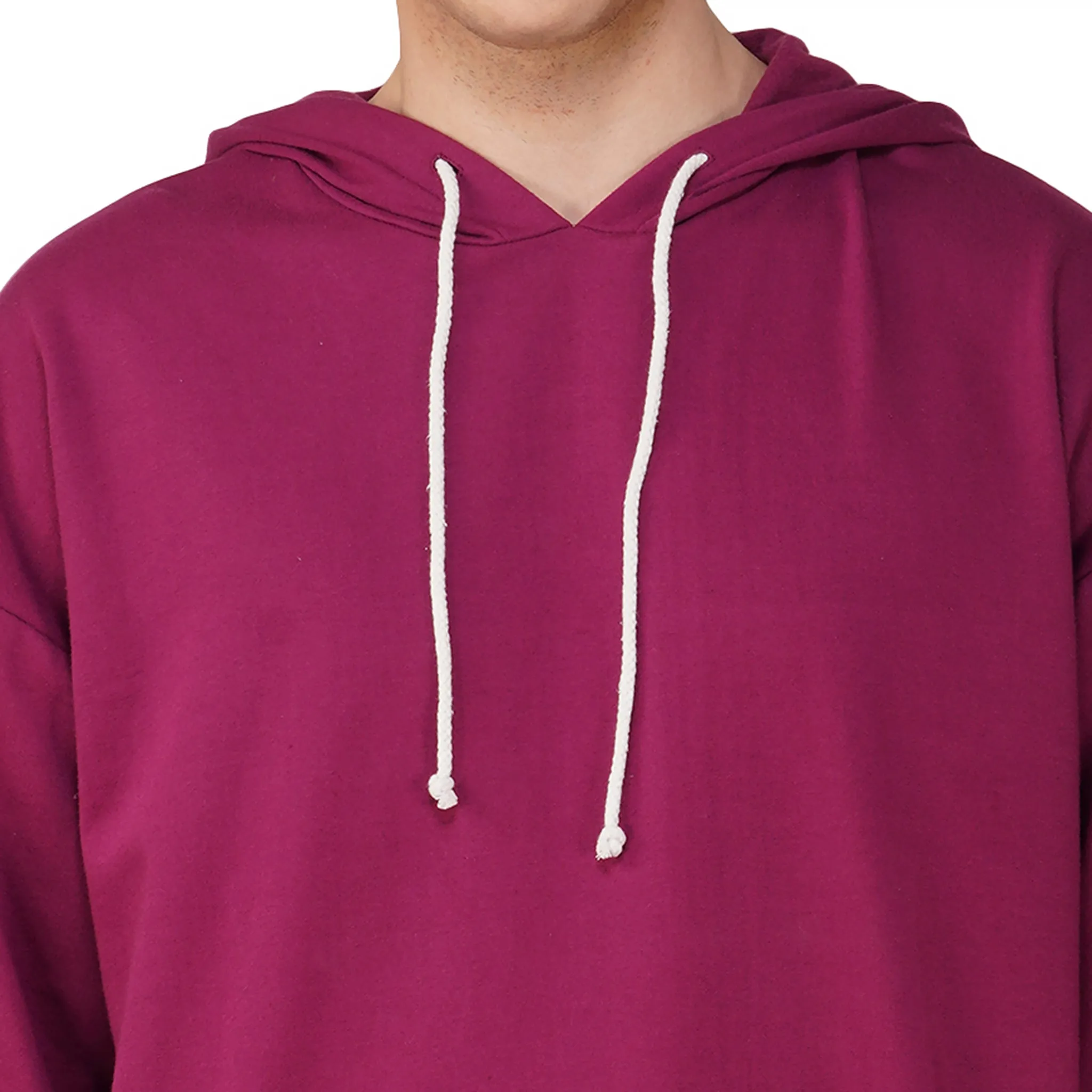 SLAY. Men's Magenta Oversized Drop Shoulder Hoodie