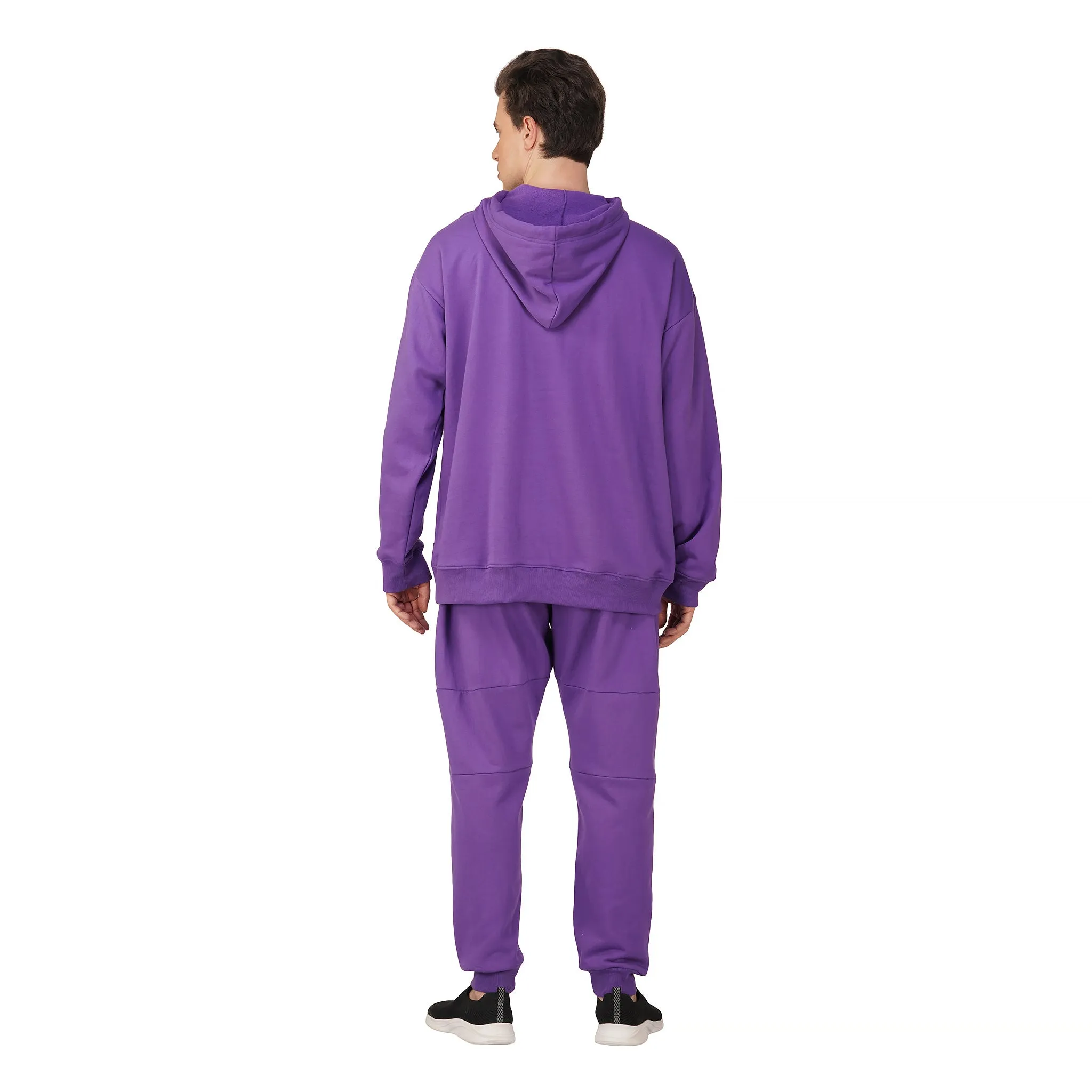 SLAY. Men's Purple Oversized Drop Shoulder Hoodie & Joggers Co-ord Set