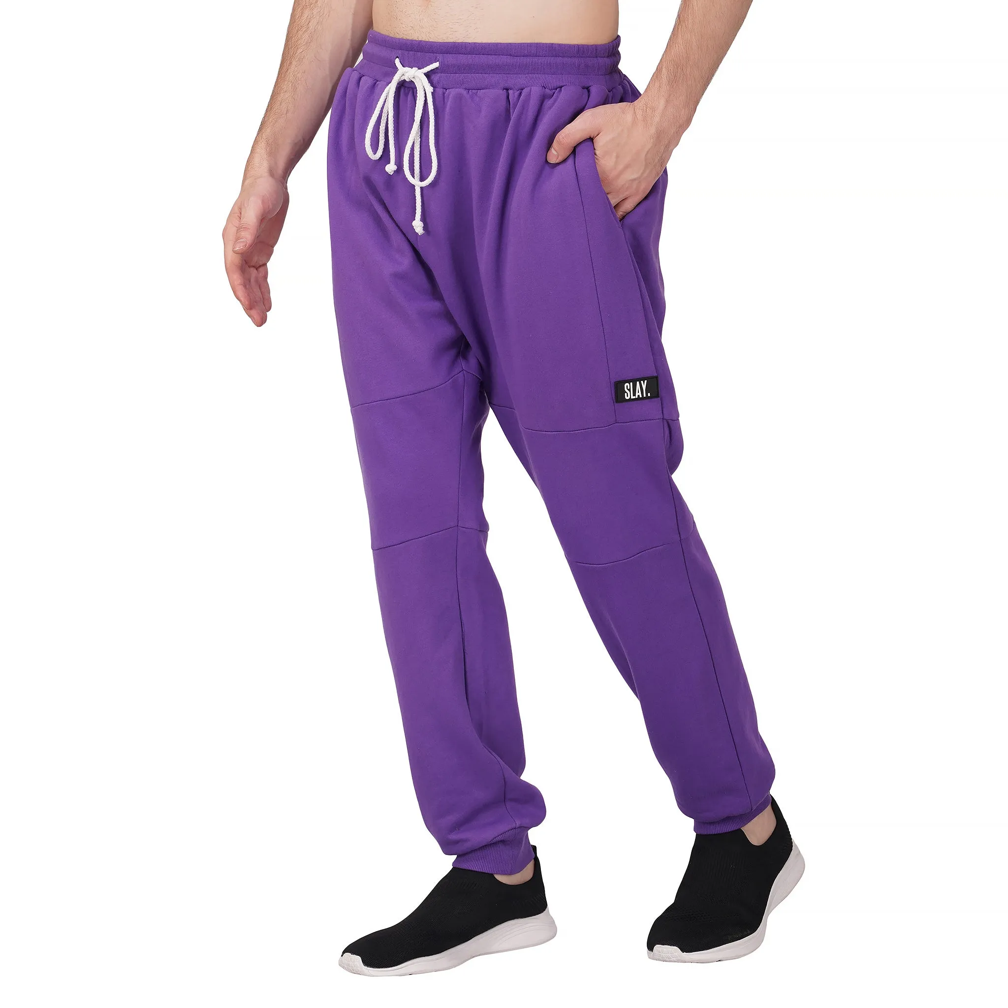 SLAY. Men's Purple Oversized Drop Shoulder Hoodie & Joggers Co-ord Set