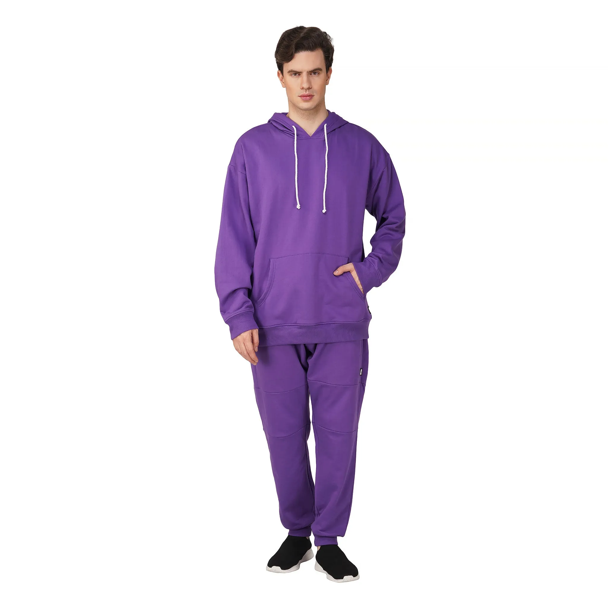 SLAY. Men's Purple Oversized Drop Shoulder Hoodie & Joggers Co-ord Set