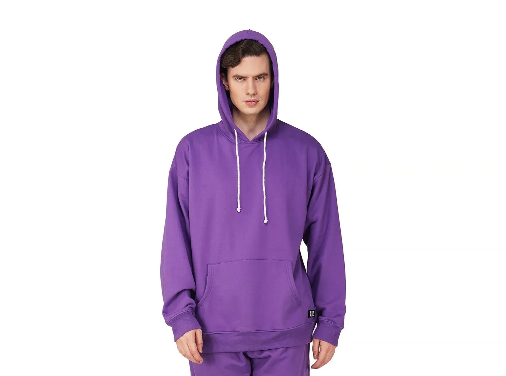 SLAY. Men's Purple Oversized Drop Shoulder Hoodie