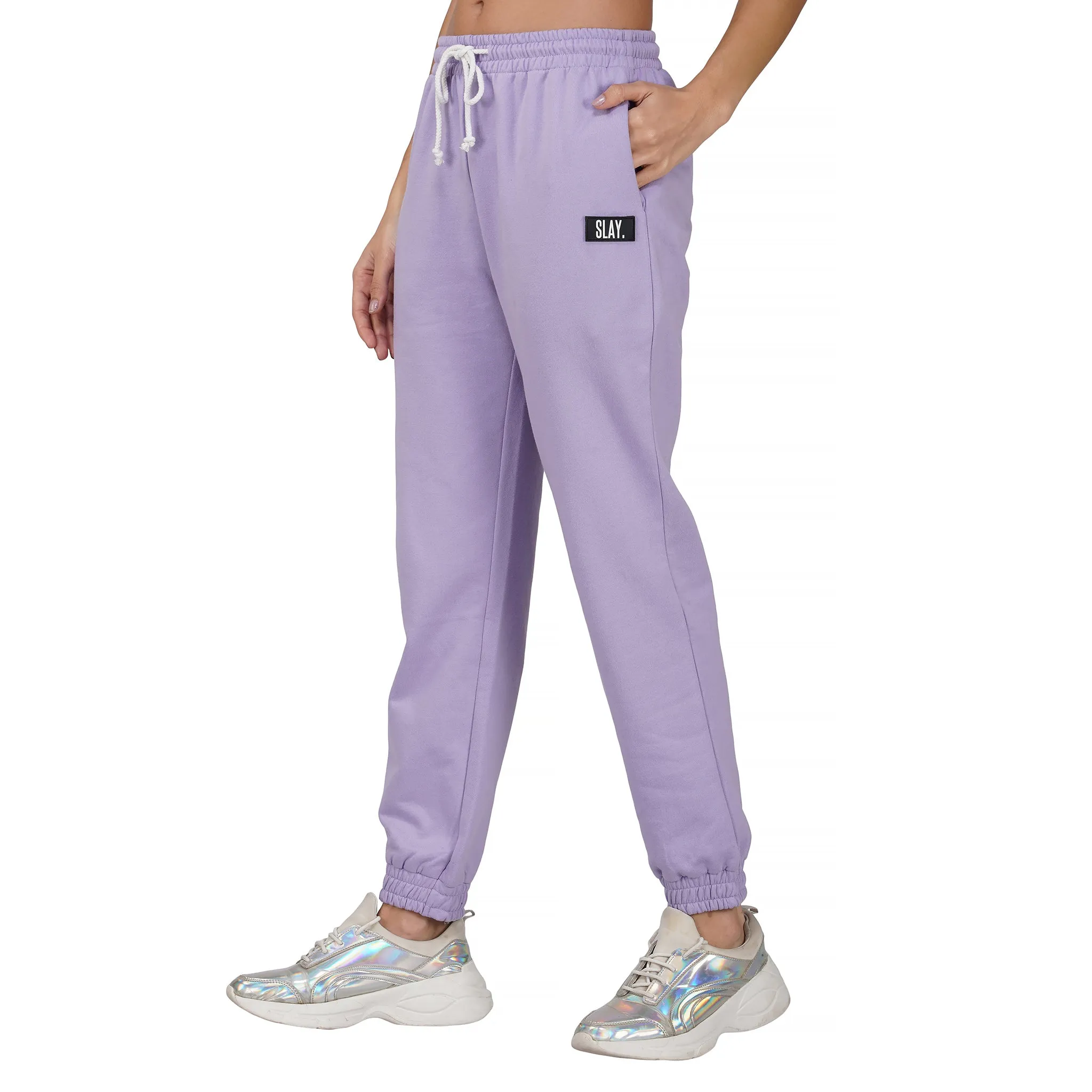 SLAY. Women's Lavender Drop Shoulder Hoodie & Joggers Co-ord Set