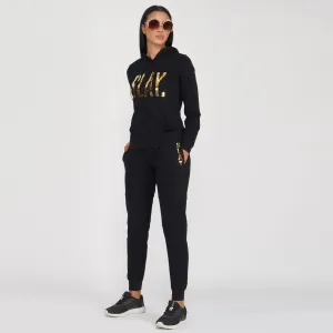 SLAY. Women's Limited Edition Gold Foil Reflective Print Tacksuit - Hoodie & Jogger Co-ord Set