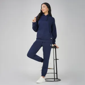 SLAY. Women's Navy Drop Shoulder Hoodie & Joggers Co-ord Set