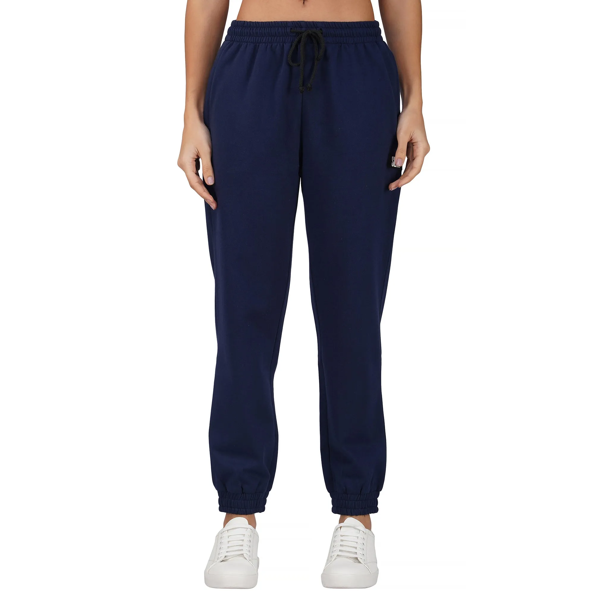 SLAY. Women's Navy Drop Shoulder Hoodie & Joggers Co-ord Set