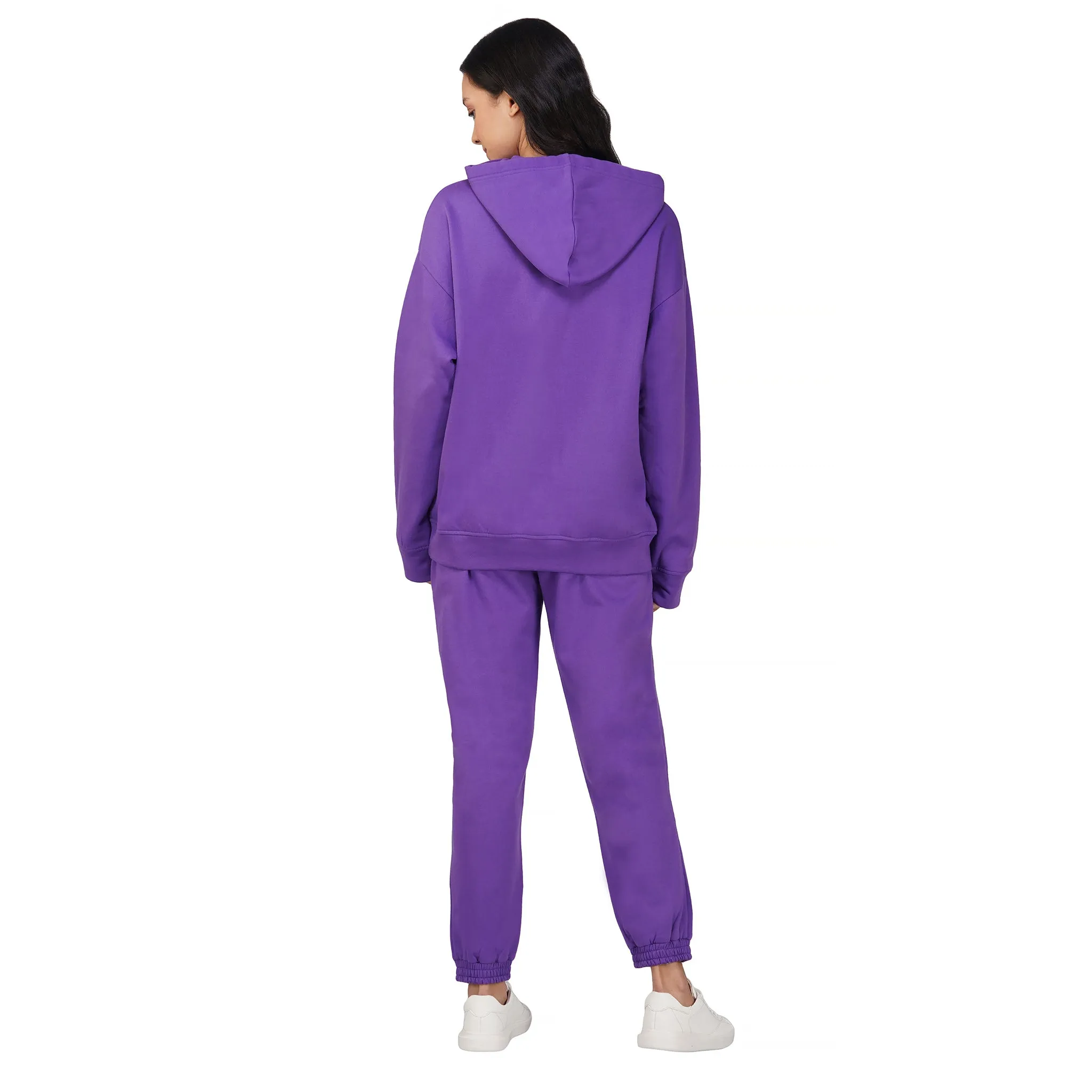 SLAY. Women's Purple Oversized Drop Shoulder Hoodie & Joggers Co-ord Set