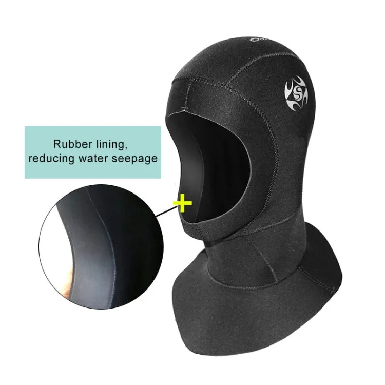 SLINX 1131 3mm Neoprene Waterproof Warm Ear Protection Diving Hood, Size: L