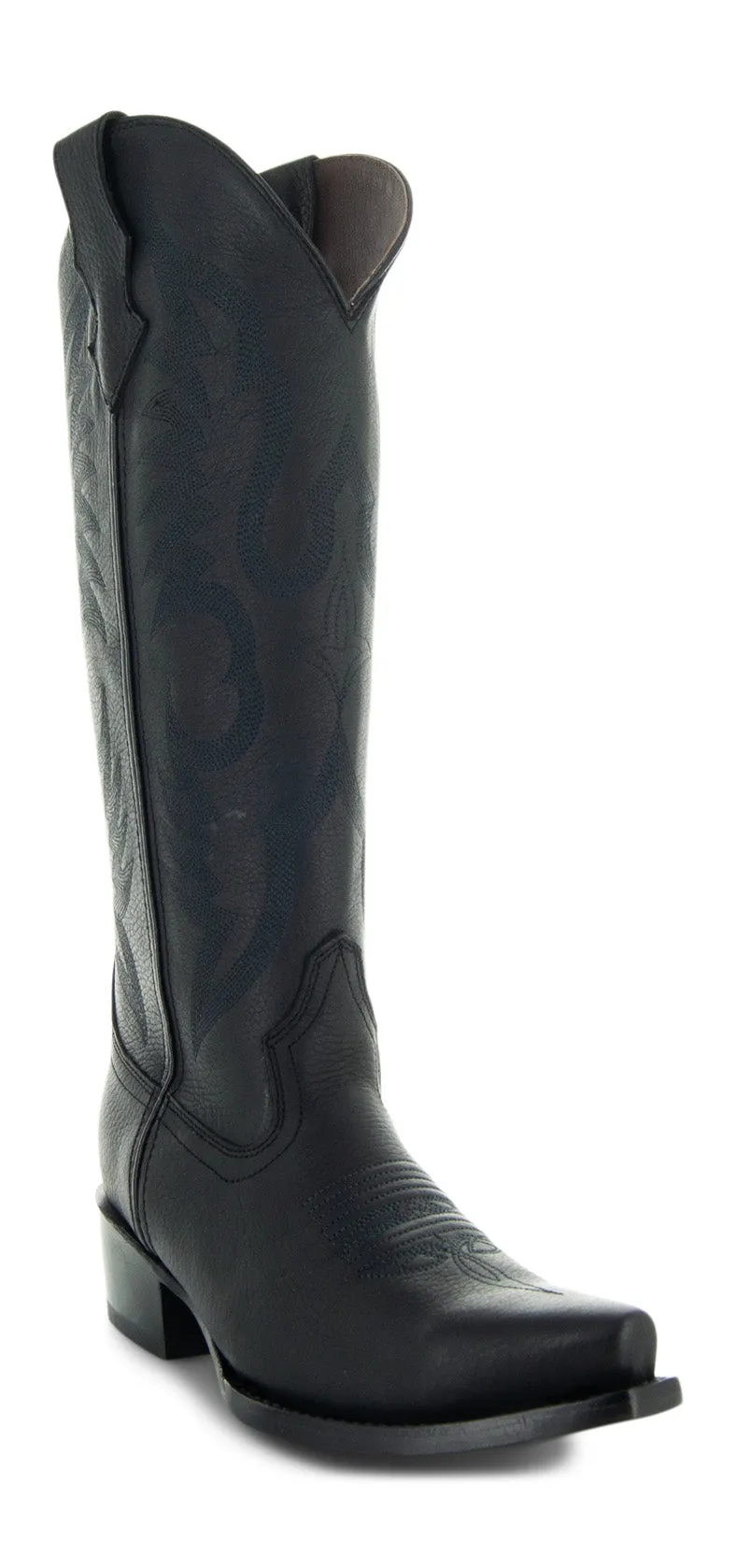 Soto Boots Tall Black Leather Womens Cowgirl Boots M1003