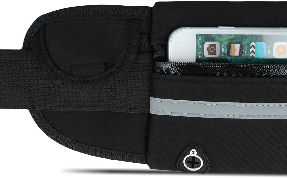 Sports Waist Pack Phone Holder Case - Black