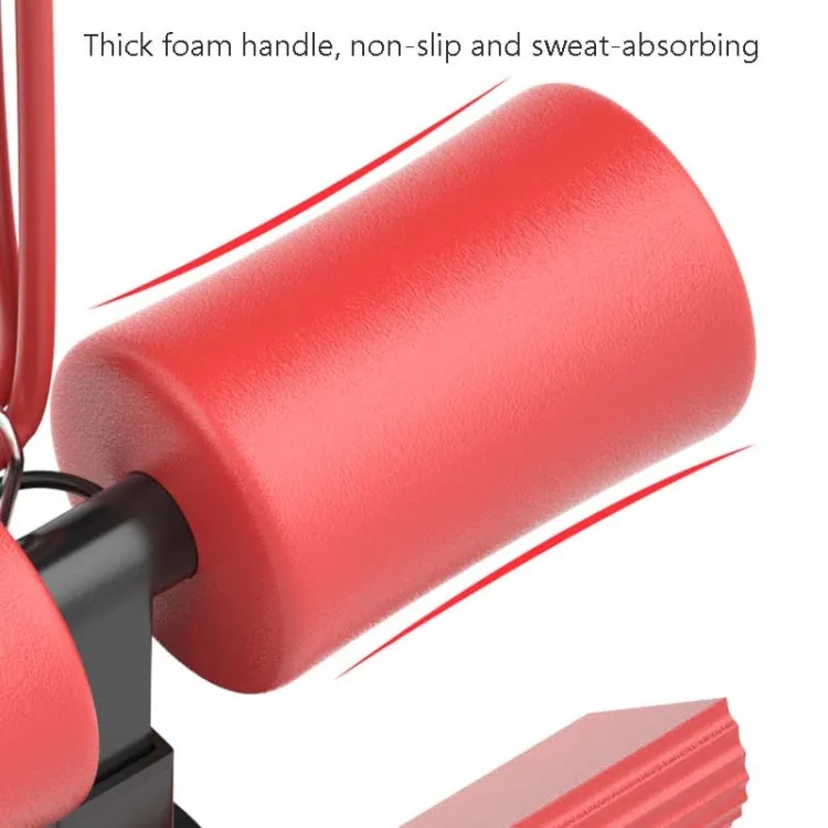 Suction-cup Abdominal Curler Sit-up Aid Household Waistcoat Line, Style:Drawstring   Yoga Mat(Red)