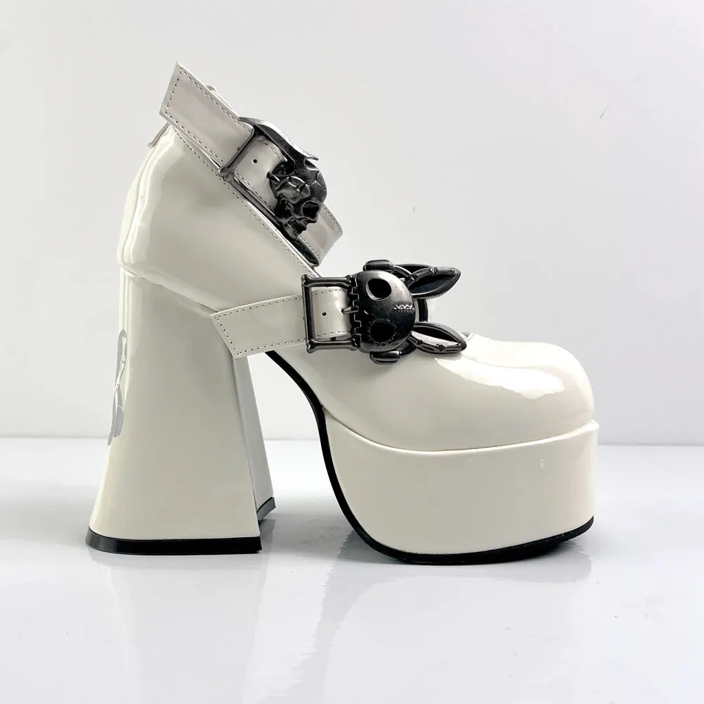 TAVIMART  -  Original Rabbit Widow Waterproof Platform Coarse Single Shoes Punk Sweet Cool Original Personalized Gothic Y2k  High Heels