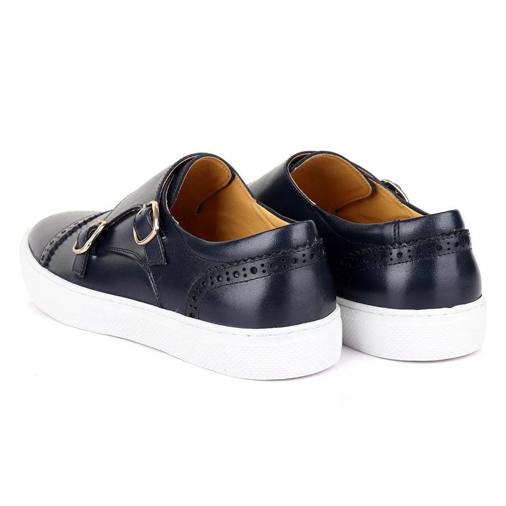 Terry Taylors Double Strap Blue Leather Sneaker Shoe