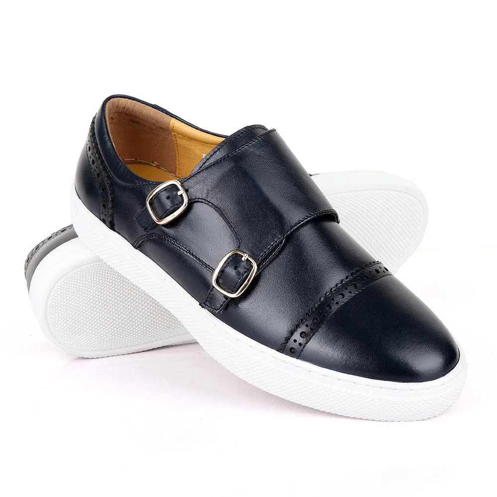 Terry Taylors Double Strap Blue Leather Sneaker Shoe