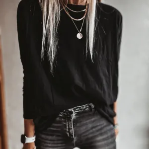 THE PERFECT BLACK LONG SLEEVED TEE *new*